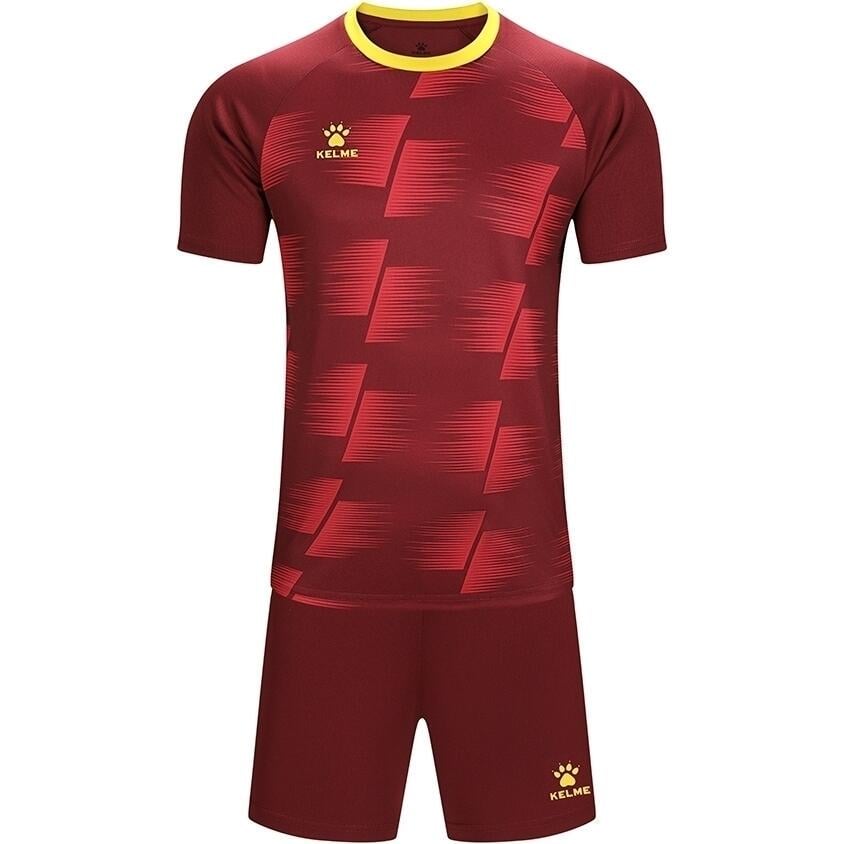 Комплект футбольної форми Kelme BRAGA 14 років/XS Бордово-жовтий (8351ZB1085.9603)