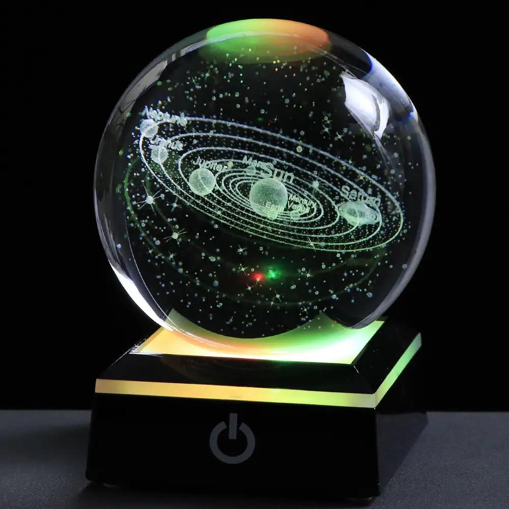 Ночник Шар 3D Солнечная система вращается USB на подставке (27685085)
