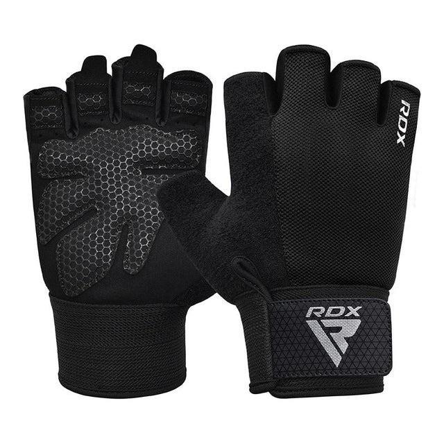 Рукавички для фітнесу RDX W1 Half Plus M Black (3070022259) Рукавички для фітнесу RDX W1 Half Plus M Black (3070022259)