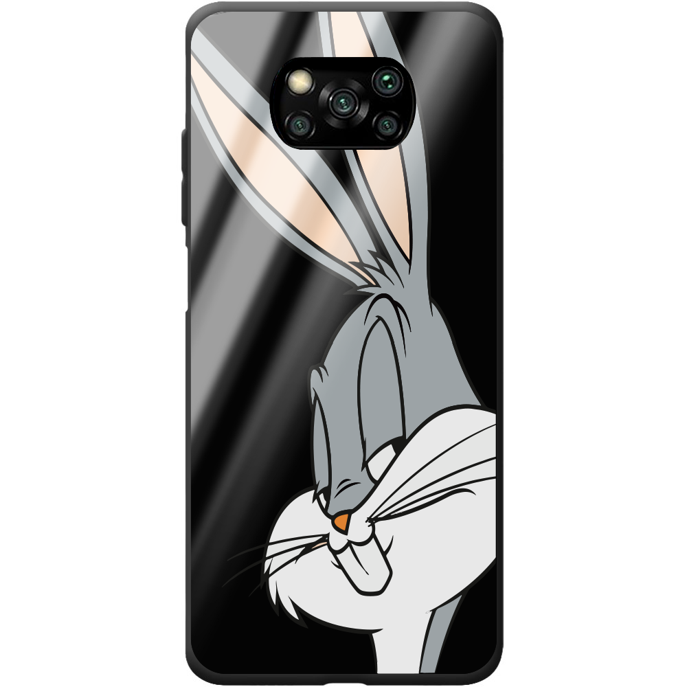 Чохол BoxFace Poco X3 Lucky Rabbit Чорний силікон зі склом (41288-bk81-44193)