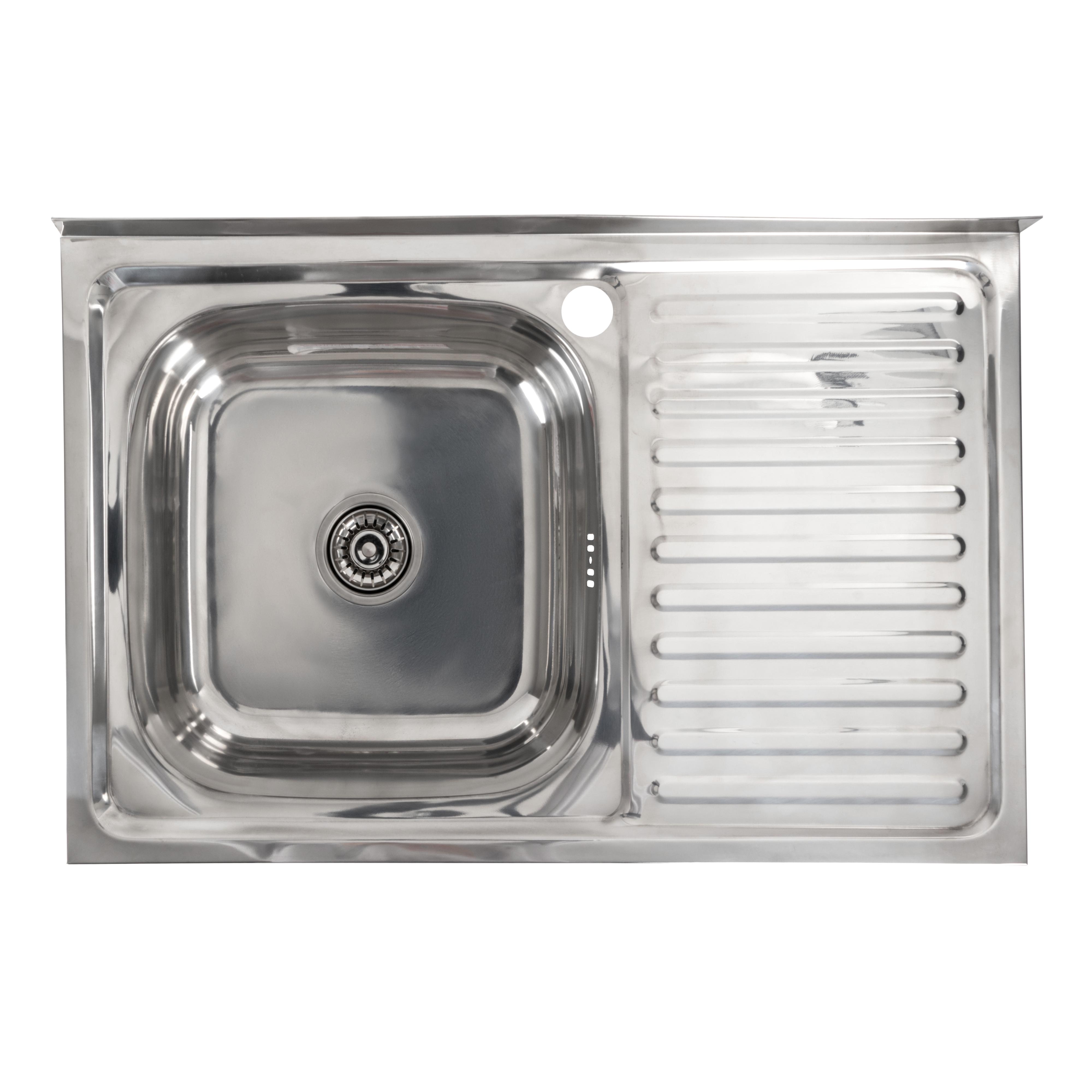 Мойка кухонная Platinum PLS-A558 прямоугольная из нержавеющей стали 800x500 мм (151003)