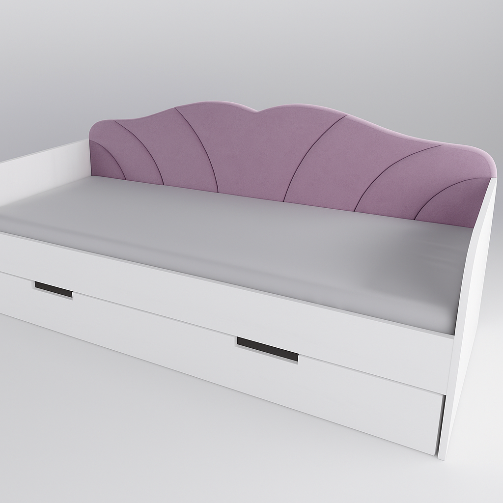 Диван с фигурной мягкой спинкой 30a К-2 элит. 80х190 см