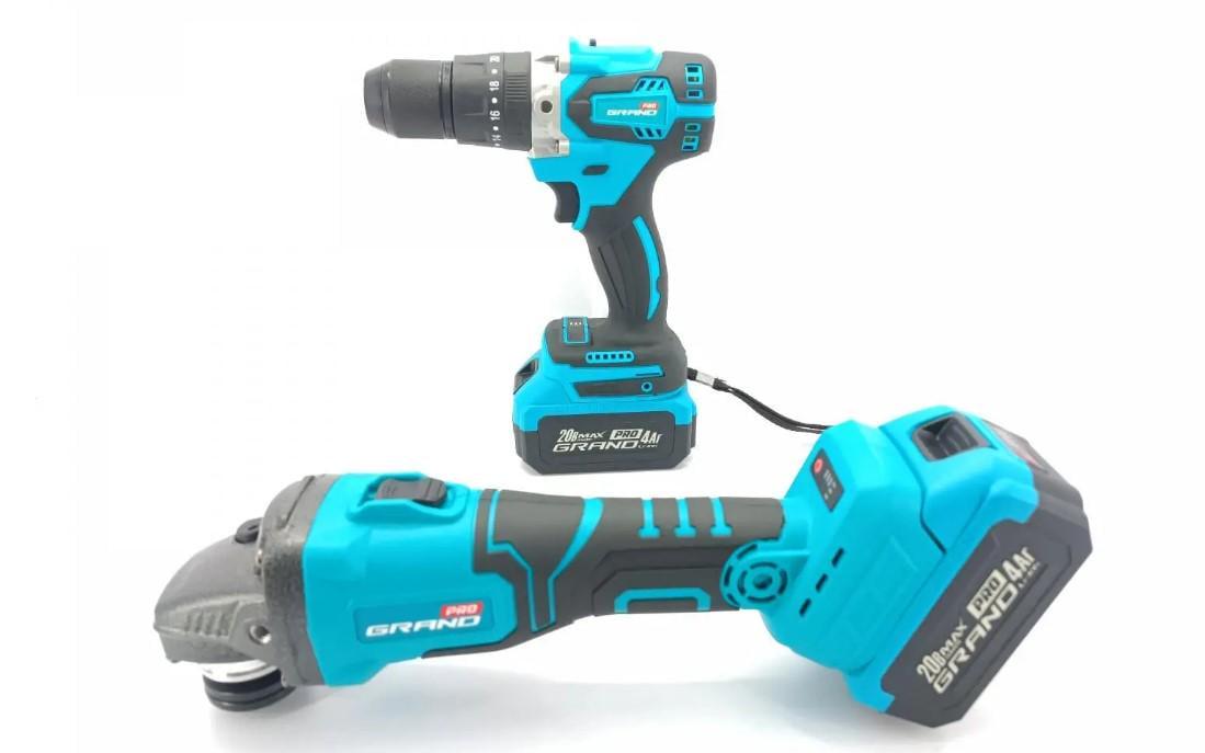 Набір інструментів акумуляторних Grand № 3 G (МШУ-20BL/PRO+ДА-20/13UBL+АПЦ-20V/8"-4) - фото 13 Набір інструментів акумуляторних Grand № 3 G (МШУ-20BL/PRO+ДА-20/13UBL+АПЦ-20V/8"-4) - фото 13