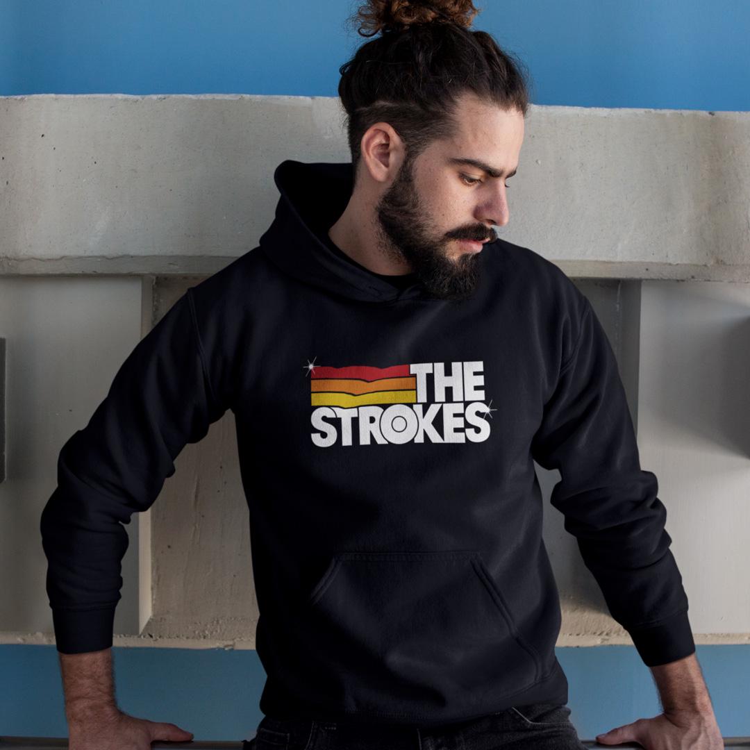 Худи флисовый унисекс The Strokes Logo L Черный (0000014537)