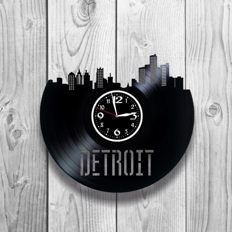 Часы настенные Американский стиль 0090 из виниловой пластинки