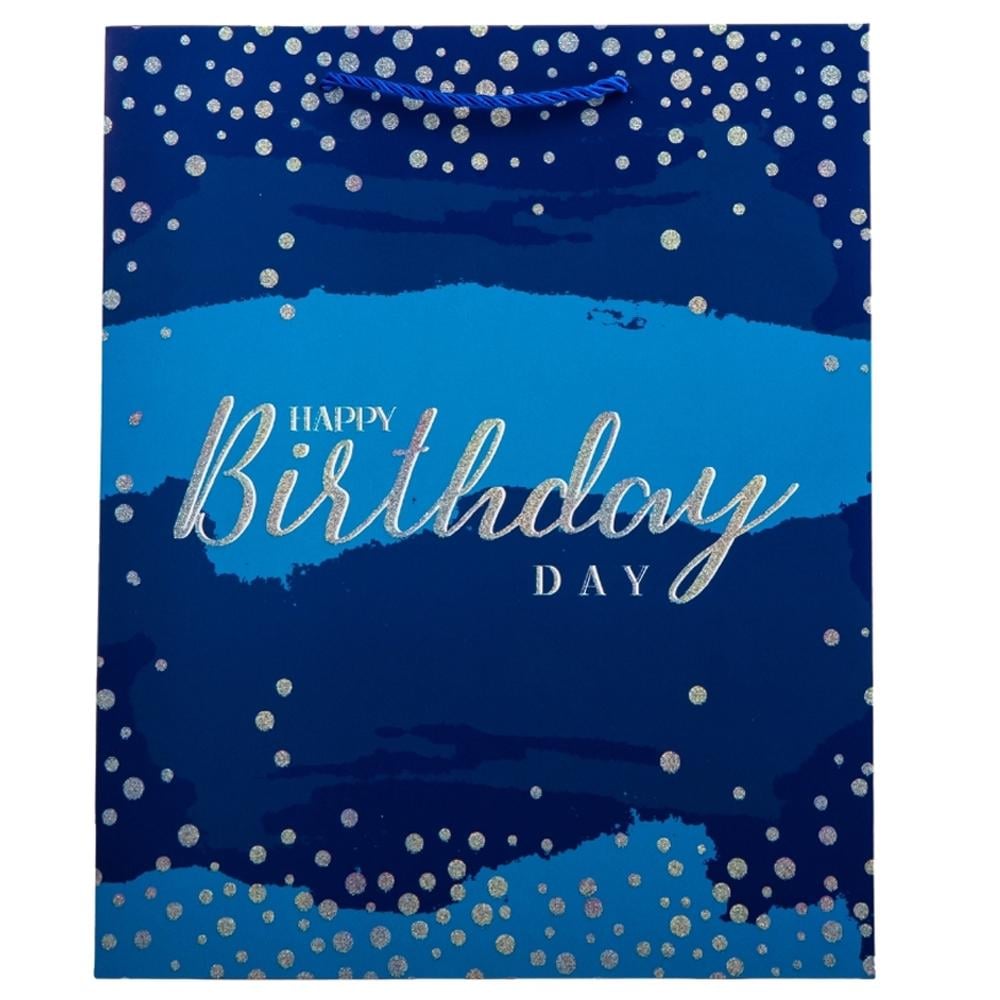 Набір подарункових пакетів Elisey "Happy Birthday" 30х41,5 см 4 шт. Синій (9069-035) - фото 1 Набір подарункових пакетів Elisey "Happy Birthday" 30х41,5 см 4 шт. Синій (9069-035) - фото 1