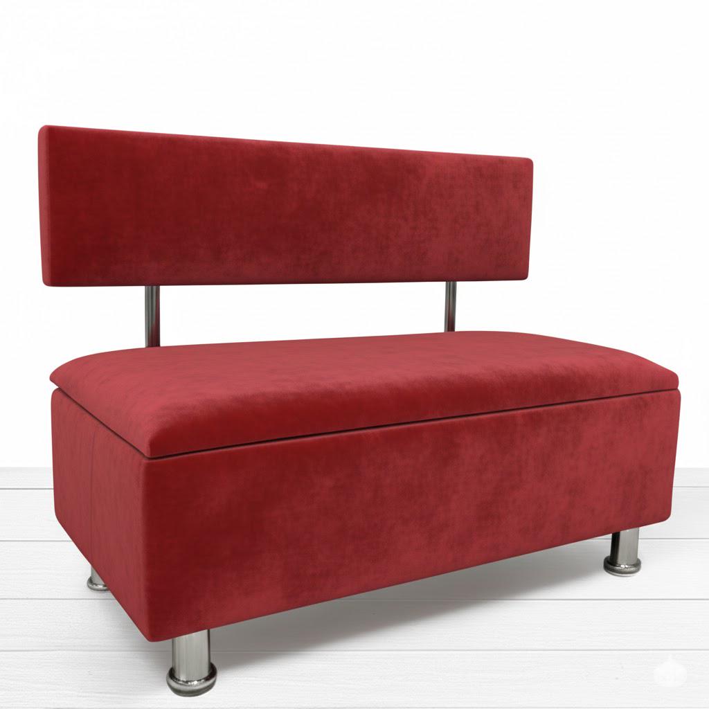 Диван в зону ожидания Сompakt велюр 120 см Красный (В120чв)