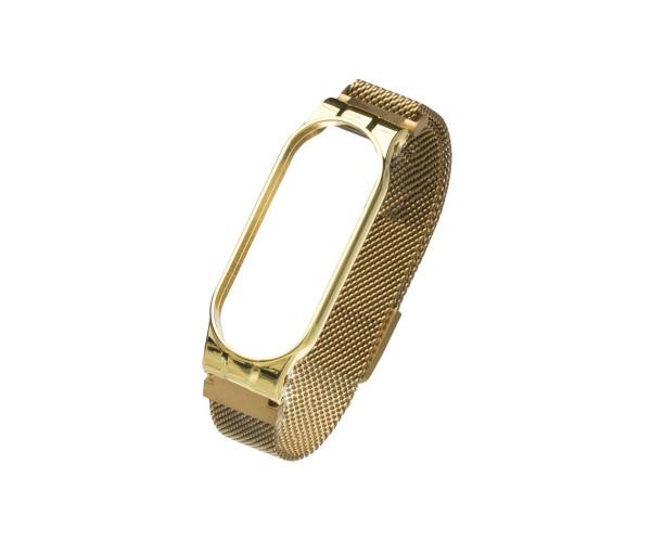 Ремінець Milanese Loop для Xiaomi Mi Band 5/6 Gold