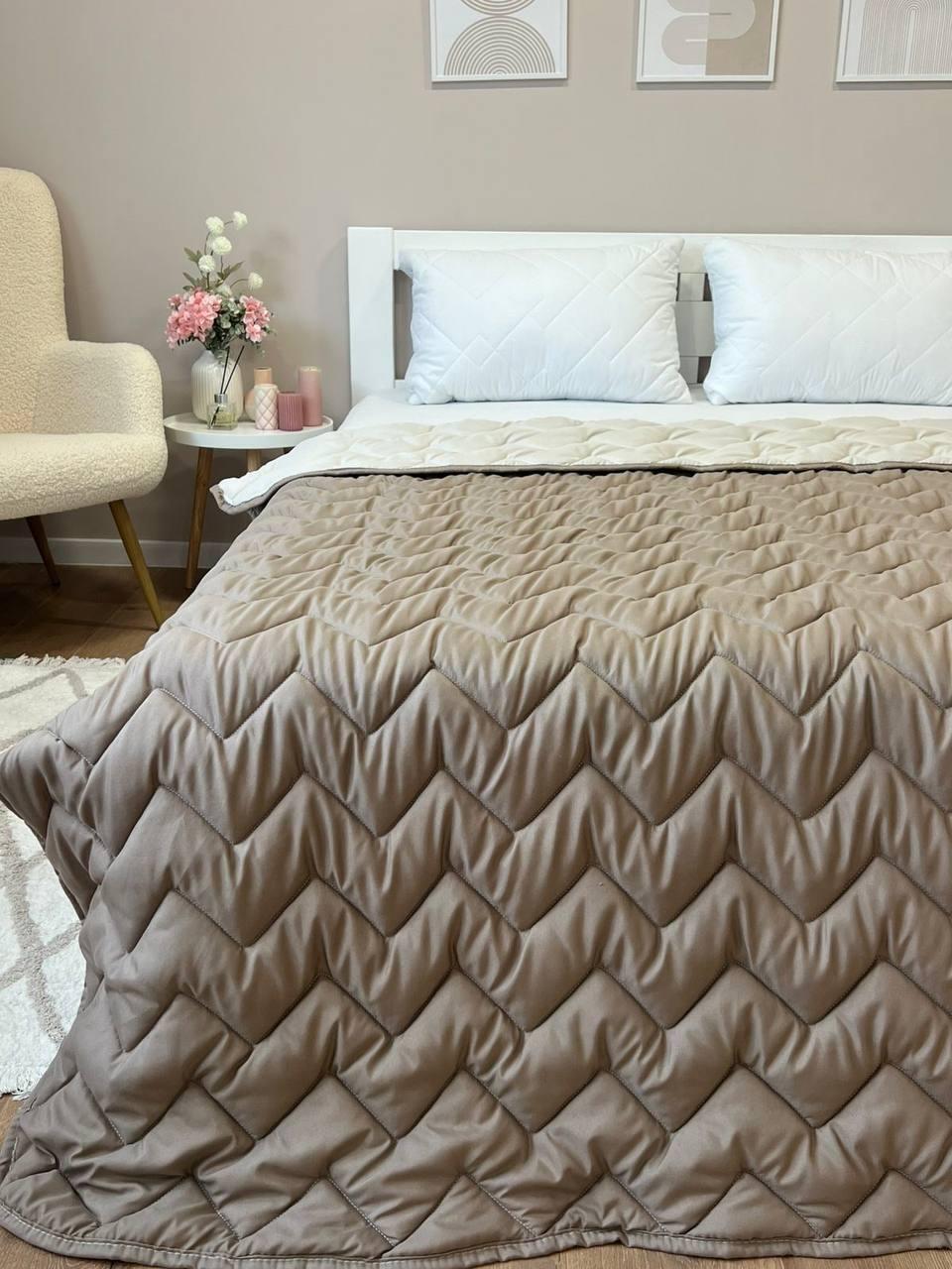 Одеяло стеганное антиаллергенное микрофибра двуспальное 180x210 см Коричневый (Д-al-lito25-002-02) - фото 5 Одеяло стеганное антиаллергенное микрофибра двуспальное 180x210 см Коричневый (Д-al-lito25-002-02) - фото 5