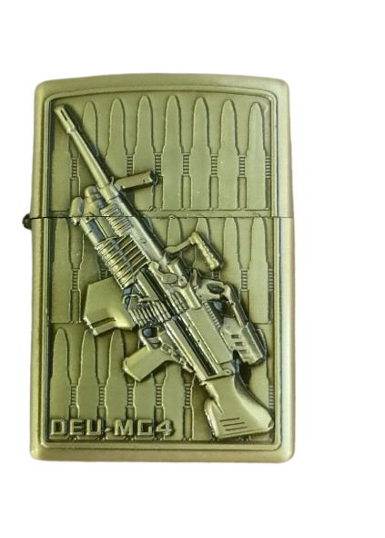 Запальничка бензинова кишенькова HL-369-3 Кулемет MG4 (3140)