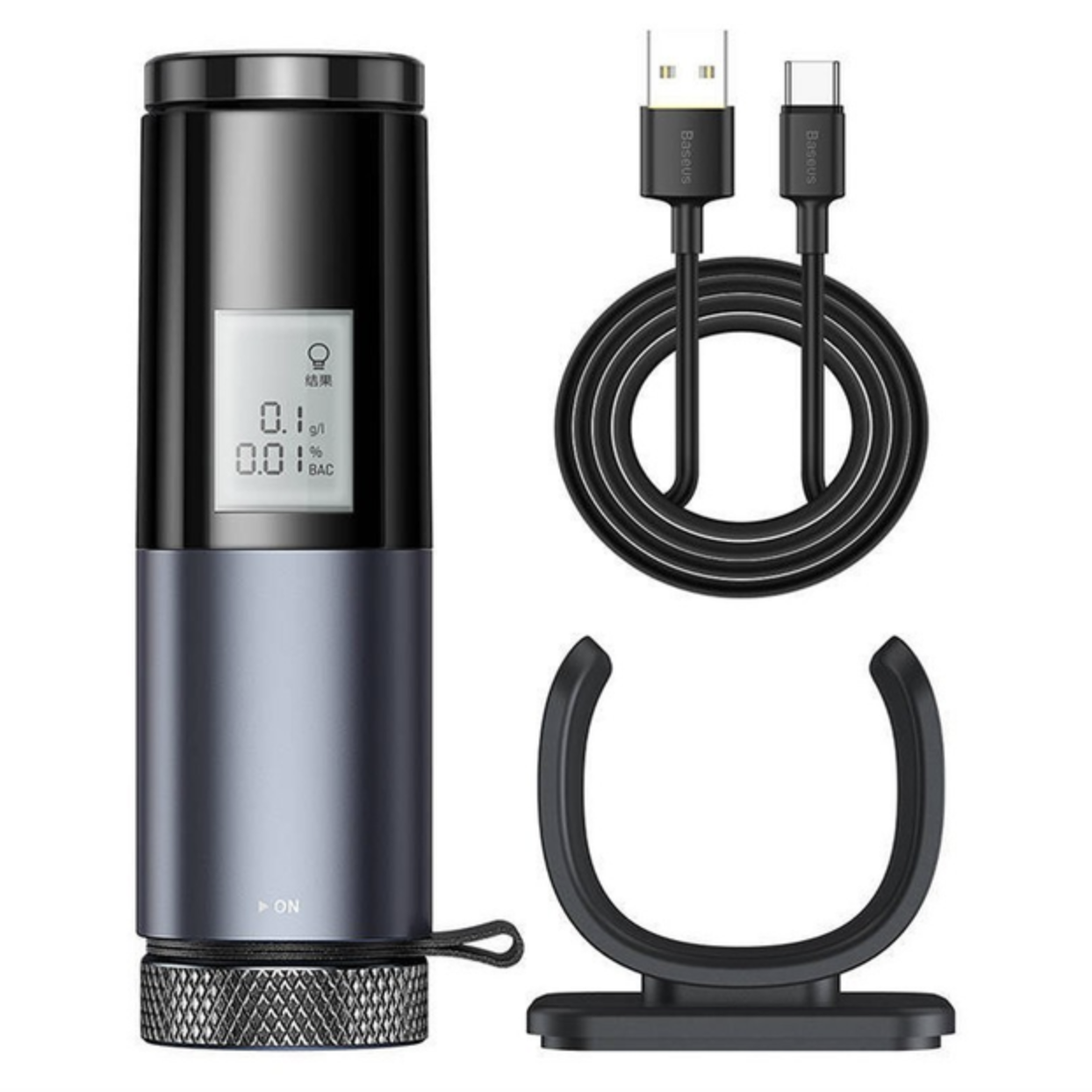 Алкогольный тестер автоматический Baseus Digital Alcohol Tester со светодиодным дисплеем (CRCX-01) - фото 5