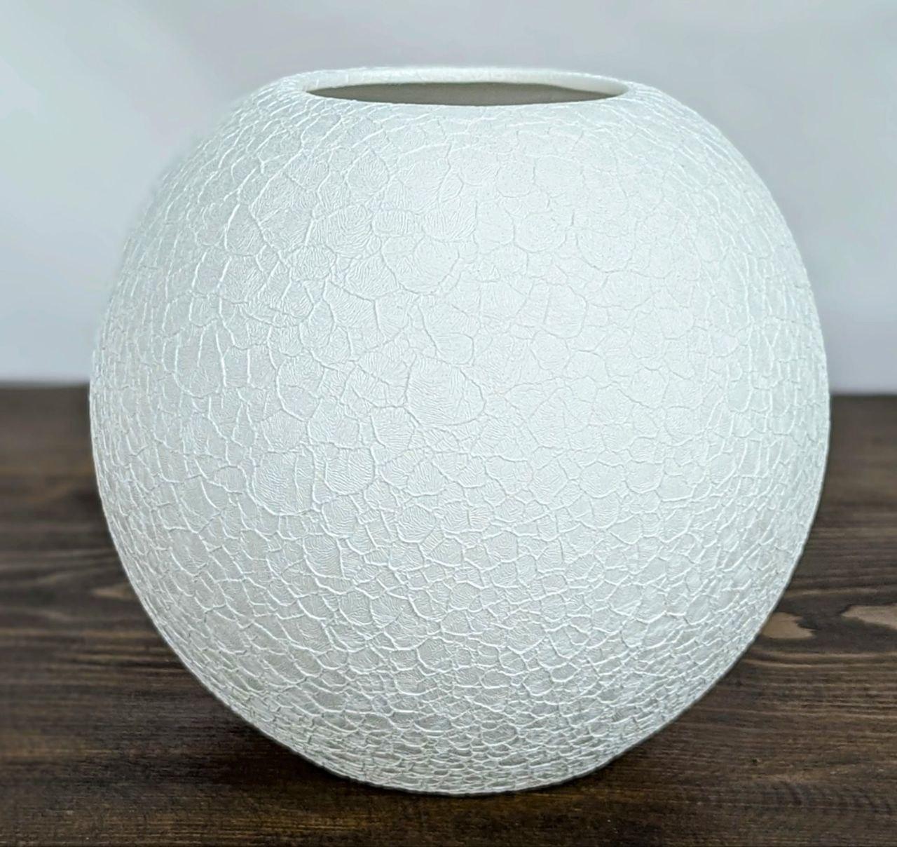 Ваза Nana Ceramics Шар шелк 16 см Белый