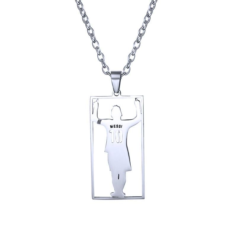 Кулон Празднование гола Lionel Messi в прямоугольной рамке (26972668)