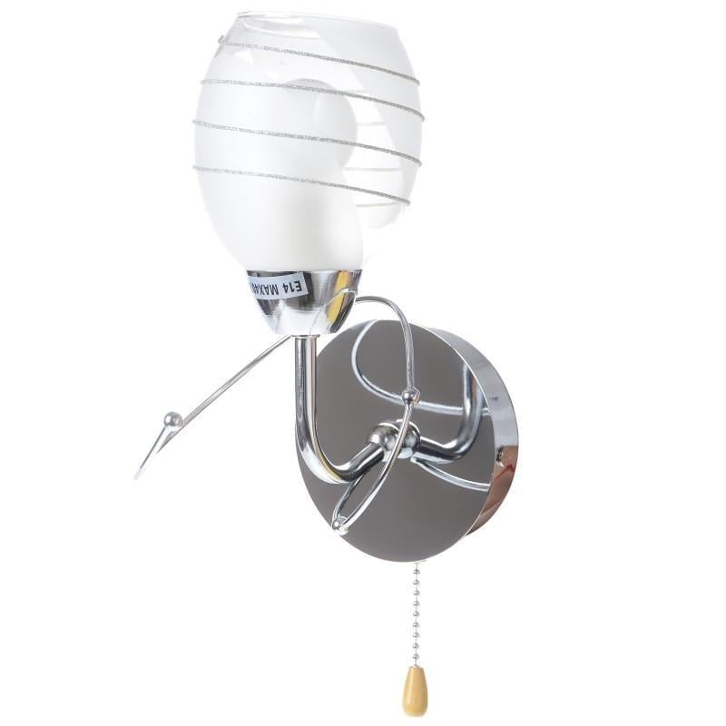 Бра настенное накладное с выключателем классическая Brille LK-246W/1 E14 CH L66-040
