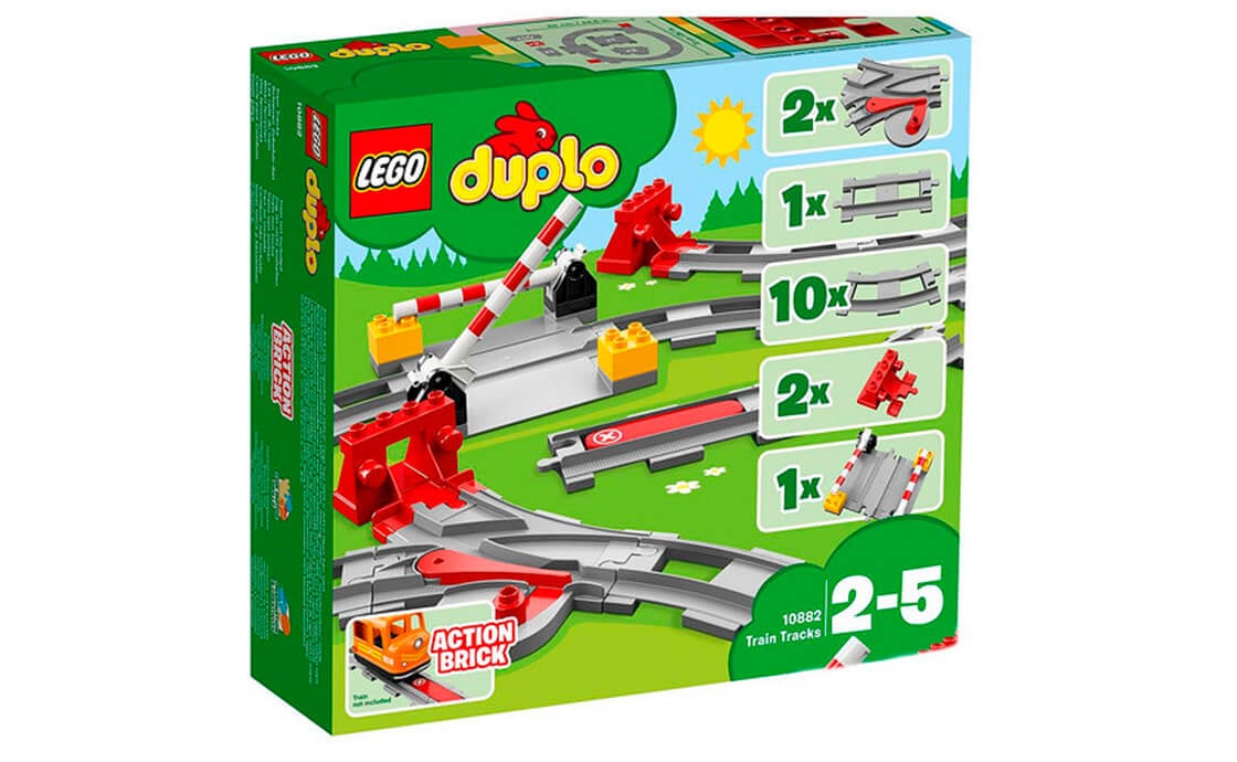 Конструктор LEGO Железнодорожные пути 23 деталей (10882)