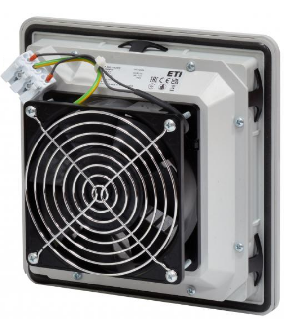 Вентилятор с фильтром ETI EF-204-110-230V 110 м3/ч 230 В IP54 204x204x96 мм для шкафов Серый (1344012)