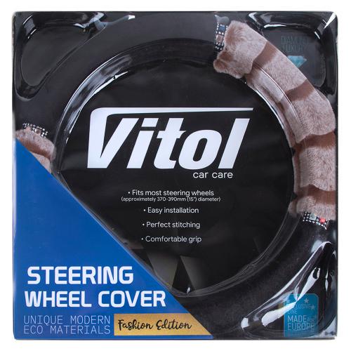 Чехол на руль VLOD-F95 БО мех M Black (69979)