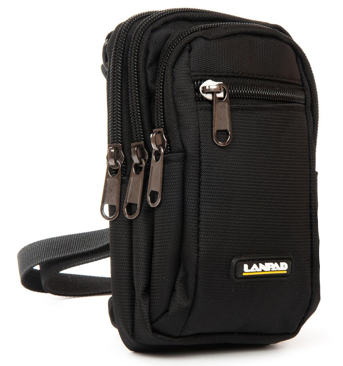 Сумка мужская Lanpad тканевая Черный (LAN6195 black)