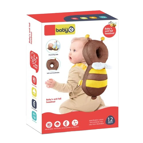 Подушка-рюкзак детская защитная Mommy Bag 898-9107 Пчела для защиты головы Коричневый (2098492097)