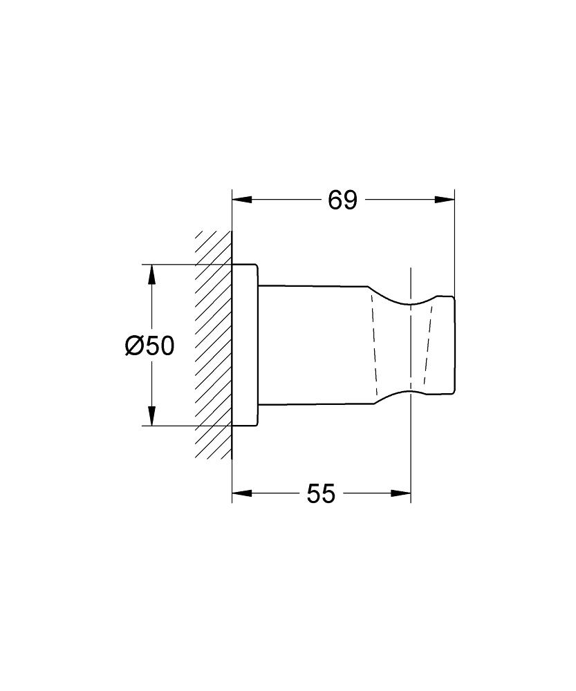 Тримач для ручного душу Grohe Rainshower 22117KF0 Чорний (170545) - фото 2