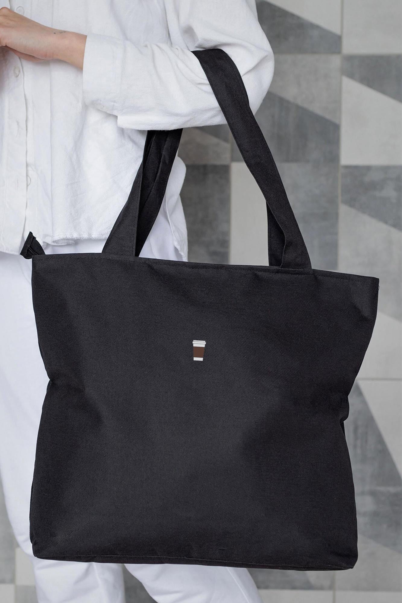 Шопер жіночий тканинний еко з принтом Coffee Black (8055441)