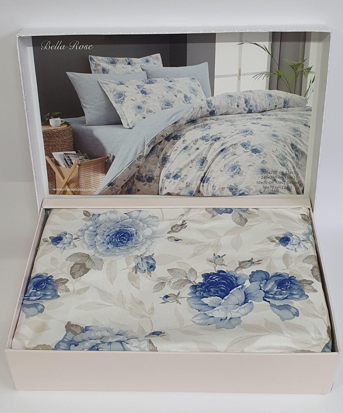 Комплект постельного белья Maison D'or Ранфорс Bella Rose 200х220 Blue (CN5944)