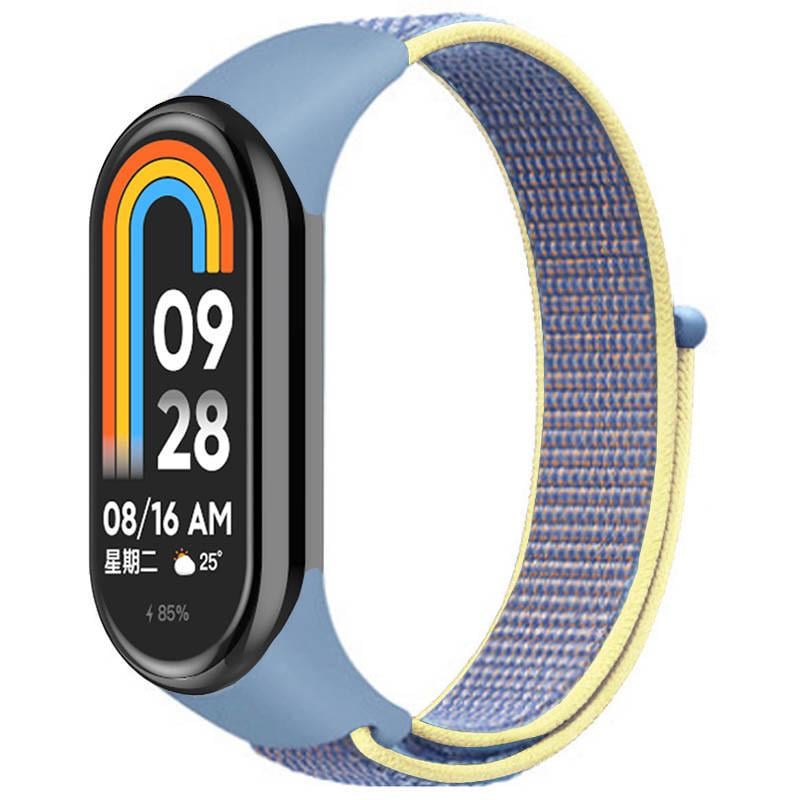 Ремінець Nylon New для Xiaomi Mi Band 8/9 Azure/Yellow (00000077679_19)