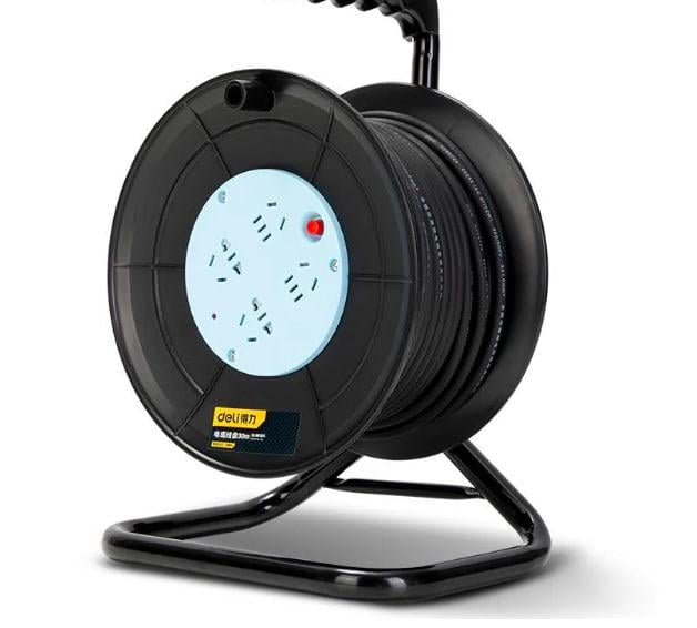 Катушка кабеля с розеткой Deli Tools DL8830S 30 м 1,0 мм (2591125072)