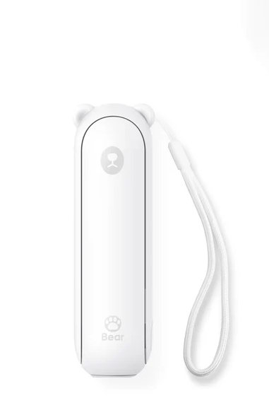 Вентилятор ручной JISULIFE Life8 12-21 ч. автономности 2000 мАч Power Bank LED фонарик 2 скорости Белый (2656605779)