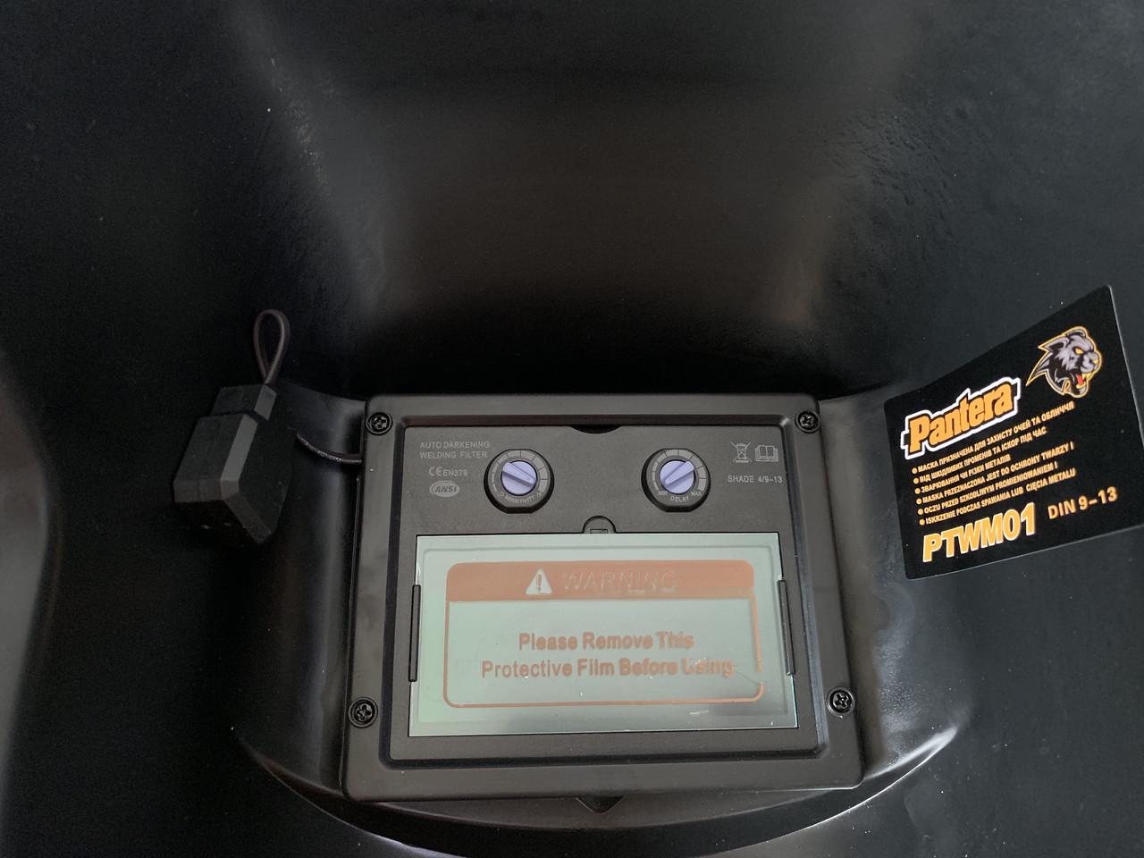 Сварочная маска хамелеон Pantera PTWM01 автозатемнение 9-13 DIN - фото 3