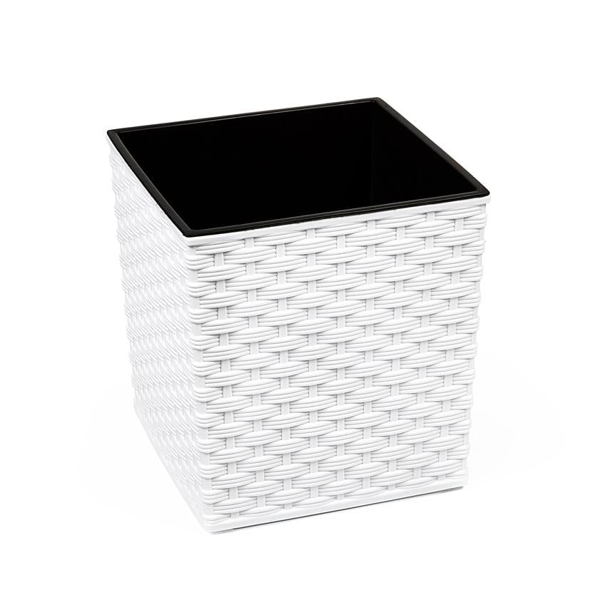 Горщик для квітів Lamela Juka Rattan 40 см Білий (LA597-05) - фото 1 Горщик для квітів Lamela Juka Rattan 40 см Білий (LA597-05) - фото 1