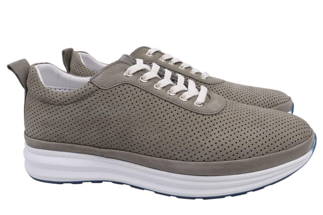 Кроссовки мужские Ridge из кожи-нубука на низком ходу р. 41 Серый (408-21LTC)