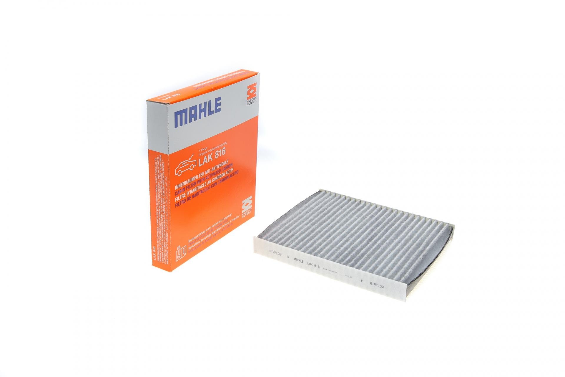 Фильтр салона KNECHT для VW Polo 1,0TSI/2,0GTI/Seat Ibiza 1,0TSI/1,6TDI 17- угольный (LAK 816)