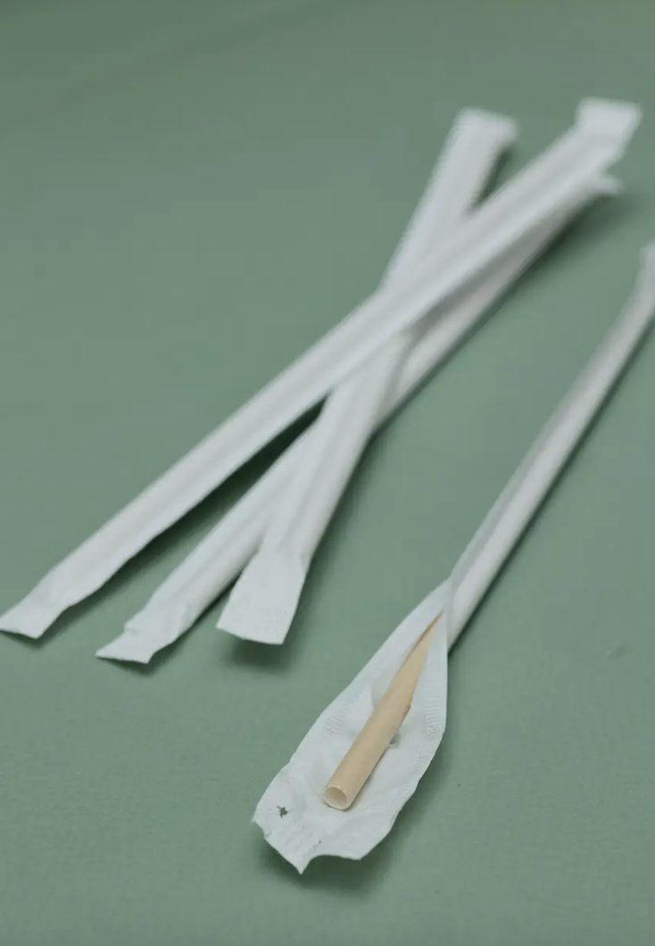 Трубочки бумажные крафт в индивидуальной упаковке 6х197 мм 50 шт/уп.