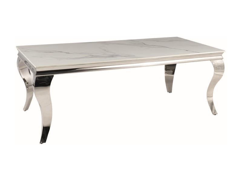 Журнальный столик Signal PRINCE A CERAMIC CALACATTA 120x60 см Хром/Белый (PRINCEACBCH120)