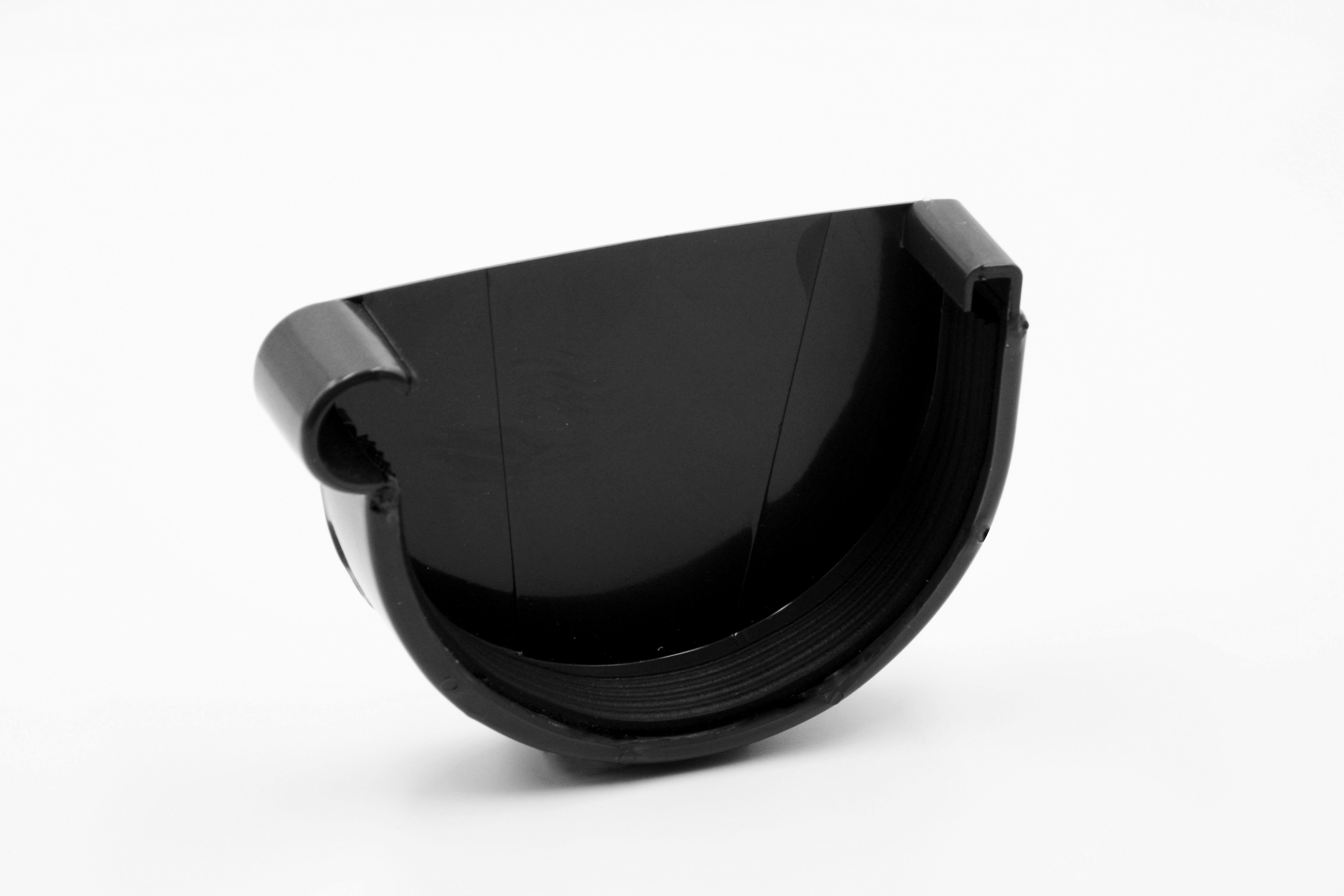 Заглушка желоба RAINWAY левая D 130 мм RAL 9005 Черный (10.130.05.008.RW)