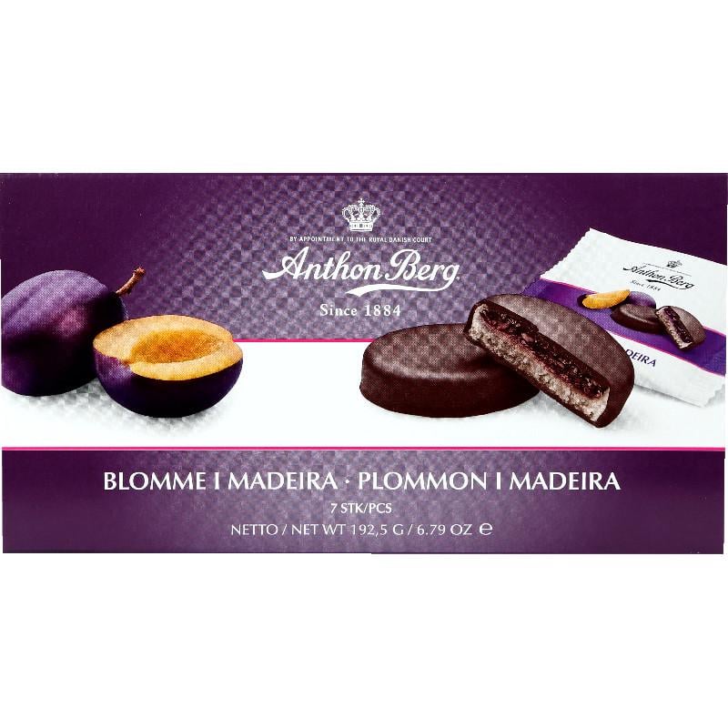 Конфеты Anthon Berg Blomme i Madeira Plommon i Madeira с марципаном слива в мадейре 192,5 г