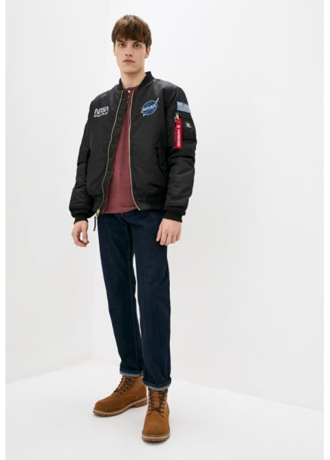 Куртка-бомбер Airboss MA-1 NASA 2XL Черный (27721) - фото 2 Куртка-бомбер Airboss MA-1 NASA 2XL Черный (27721) - фото 2