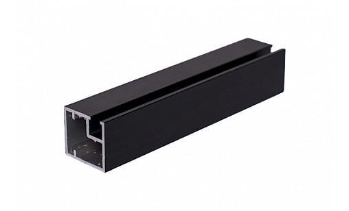 Профиль рамочный алюминиевый узкий для мебельных фасадов 2,5 м/пог Черный матовый (33342891)