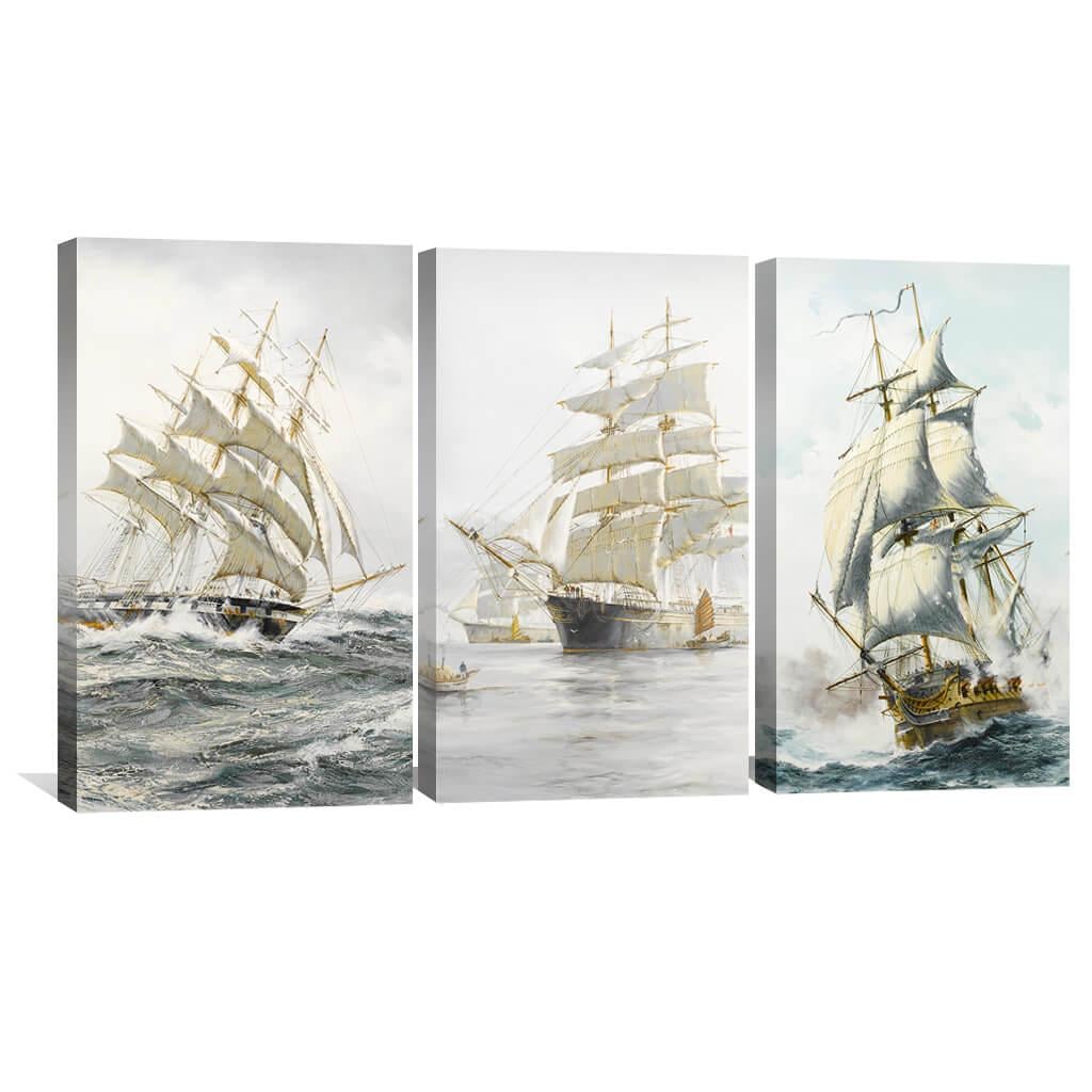 Картина Великолепные парусники 186x80 см (Y3-39)