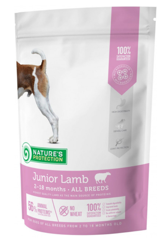 Корм для собак Nature's Protection Junior Lamb All breeds 0,5 кг - фото 1 Корм для собак Nature's Protection Junior Lamb All breeds 0,5 кг - фото 1