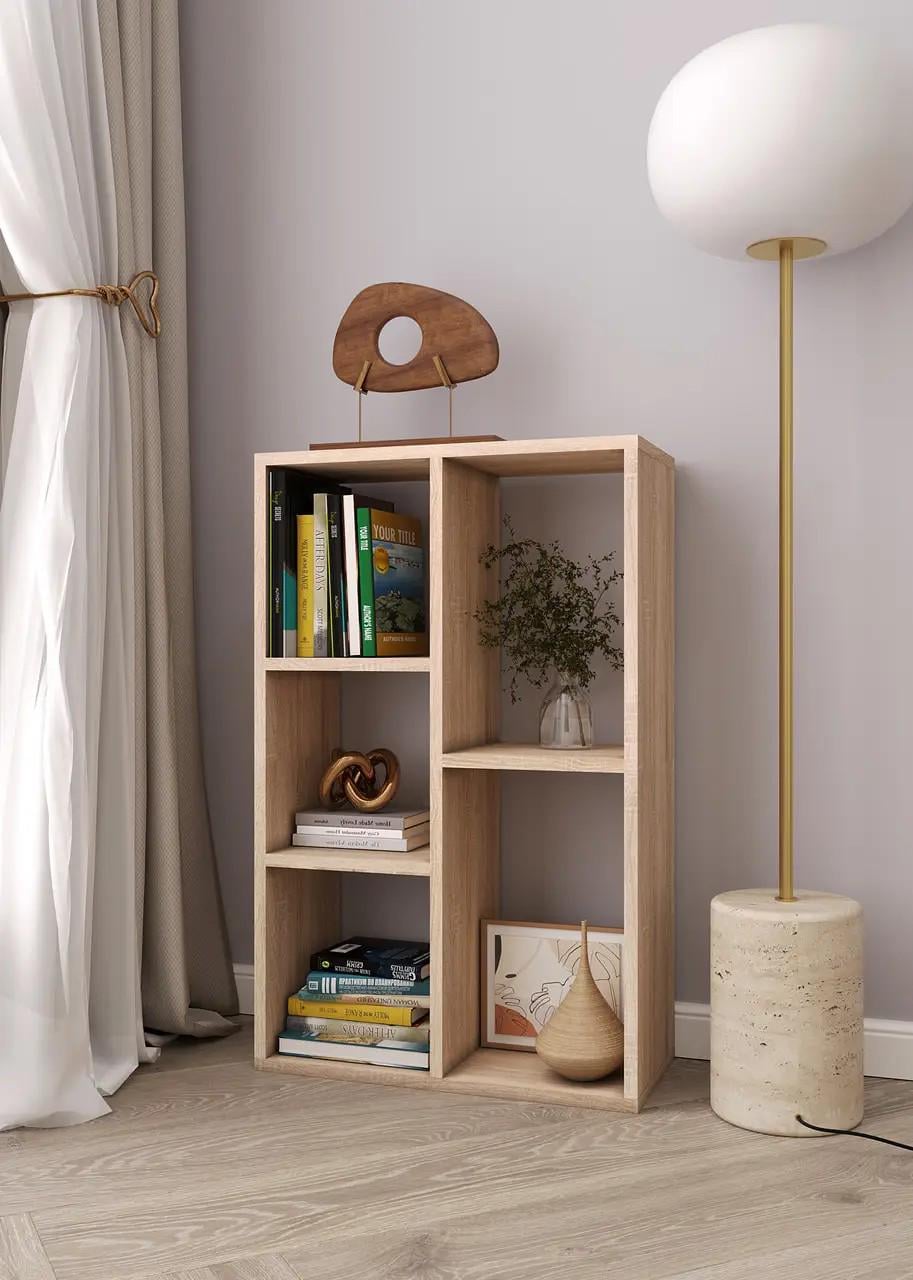 Стелаж для книг та декору 496х806х230 мм Дуб Сонома (FP-35)