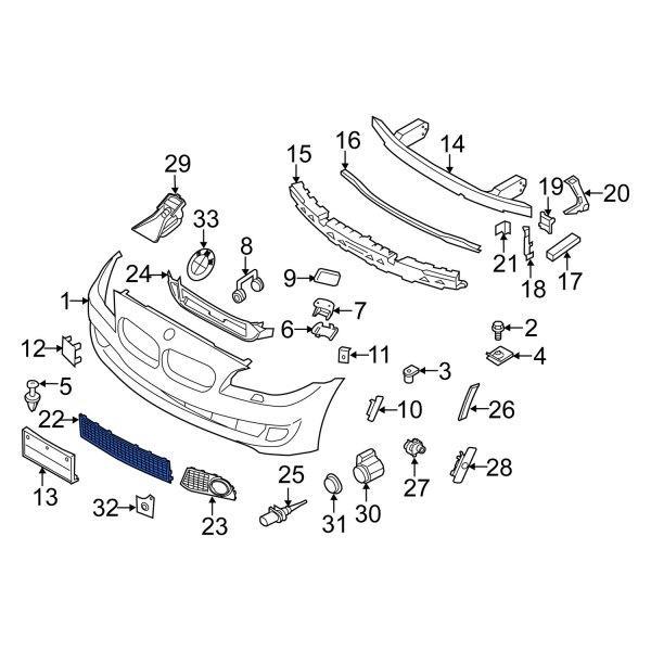 Решетка бампера AVTM BMW 5 (F10/F11) 10-13 средняя (M-Sport) 51117903894 181420916