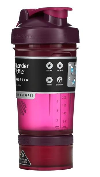 Шейкер спортивний Blender Bottle ProStak з 2 контейнерами 650 мл Plum (PS 22oz Plum) - фото 4