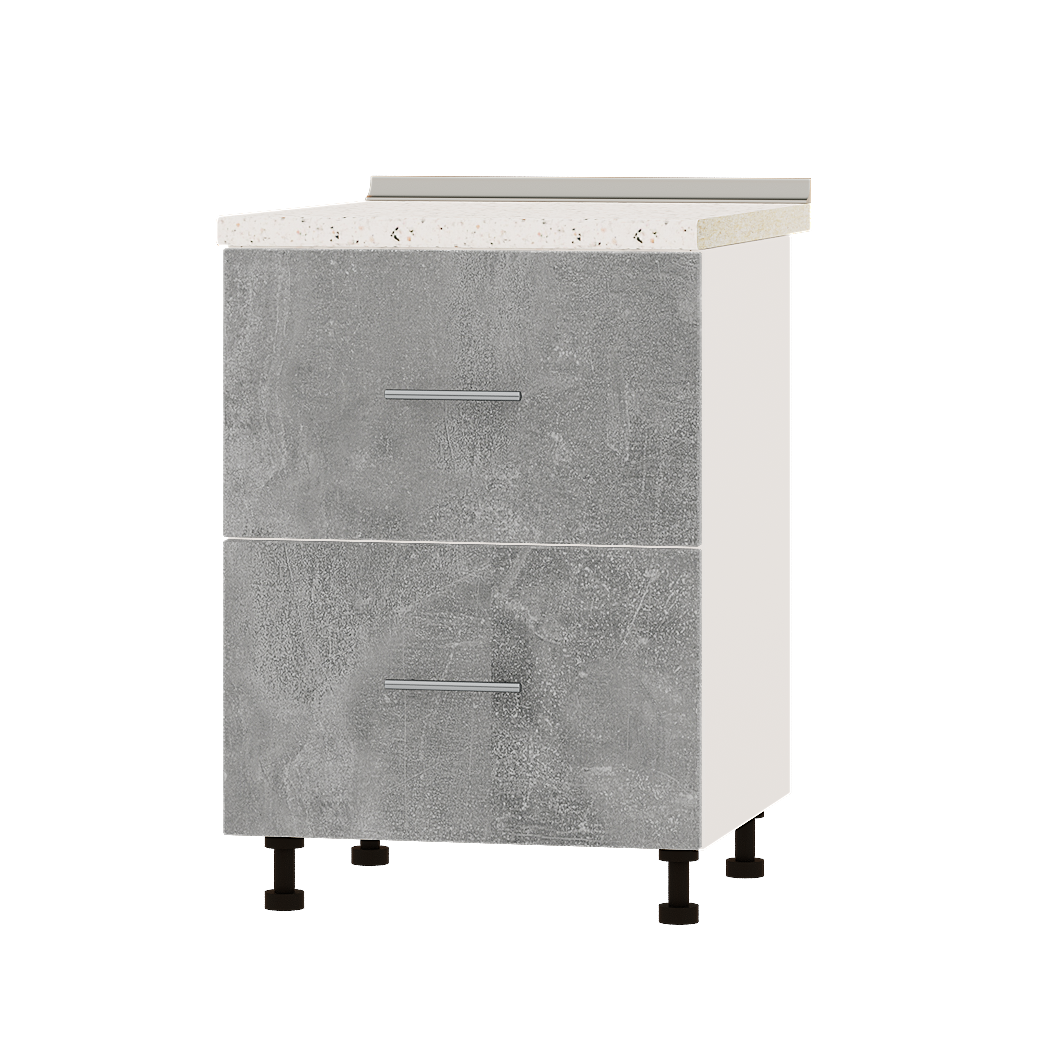 Шкаф нижний Эверест Оптима модуль Низ Н86-600 60х47х85 см Бетон/Белый (01550)