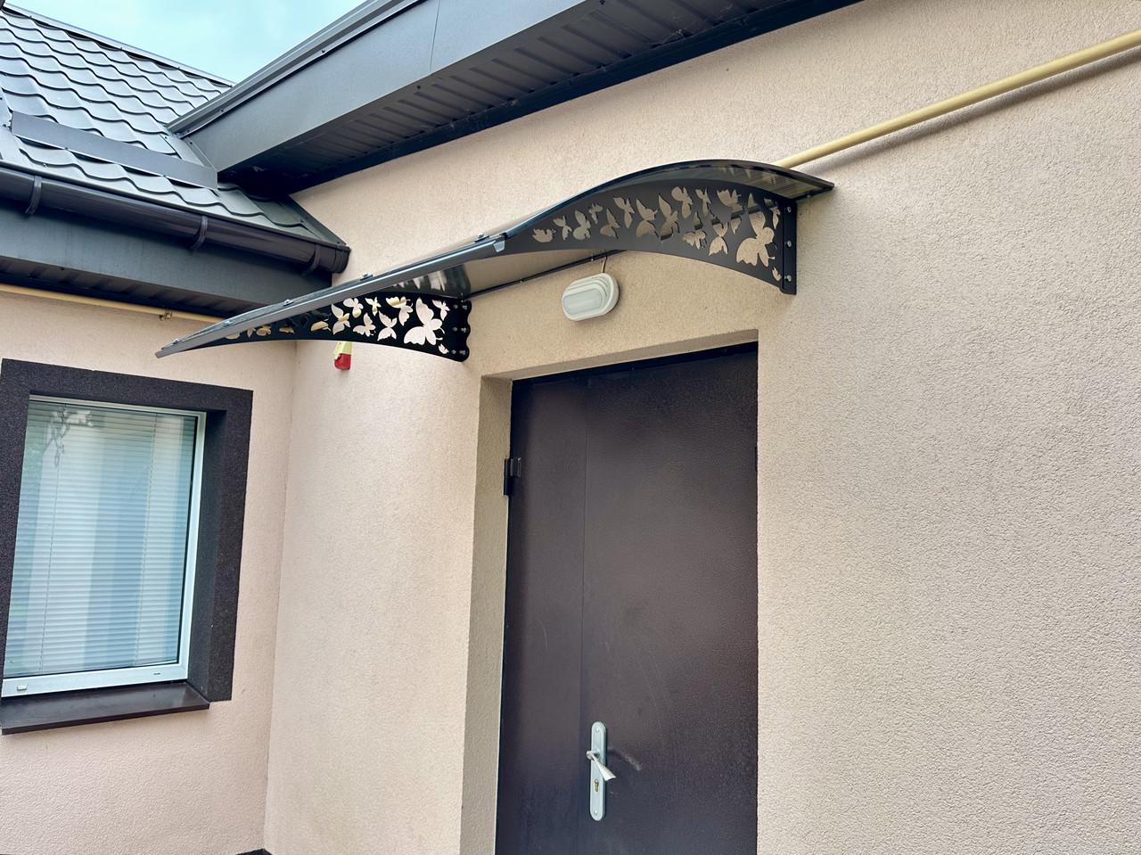 Навес-козырек Prime Бабочки сотовый поликарбонат 8 мм 150х100 см (2042408) - фото 3