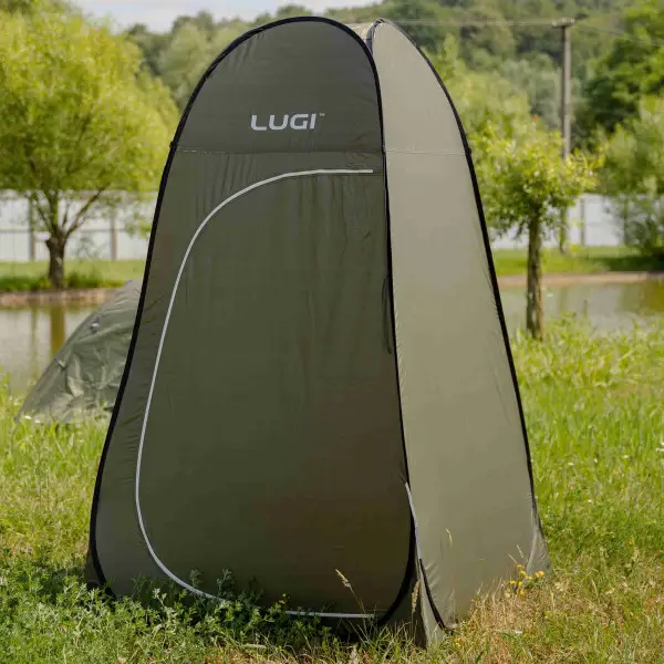 Намет душ-туалет автоматичний з Pop-Up для кемпінгу та подорожей зі сталевим каркасом 120х120х190 см Хакі (147-107- LU-015DGR) - фото 2