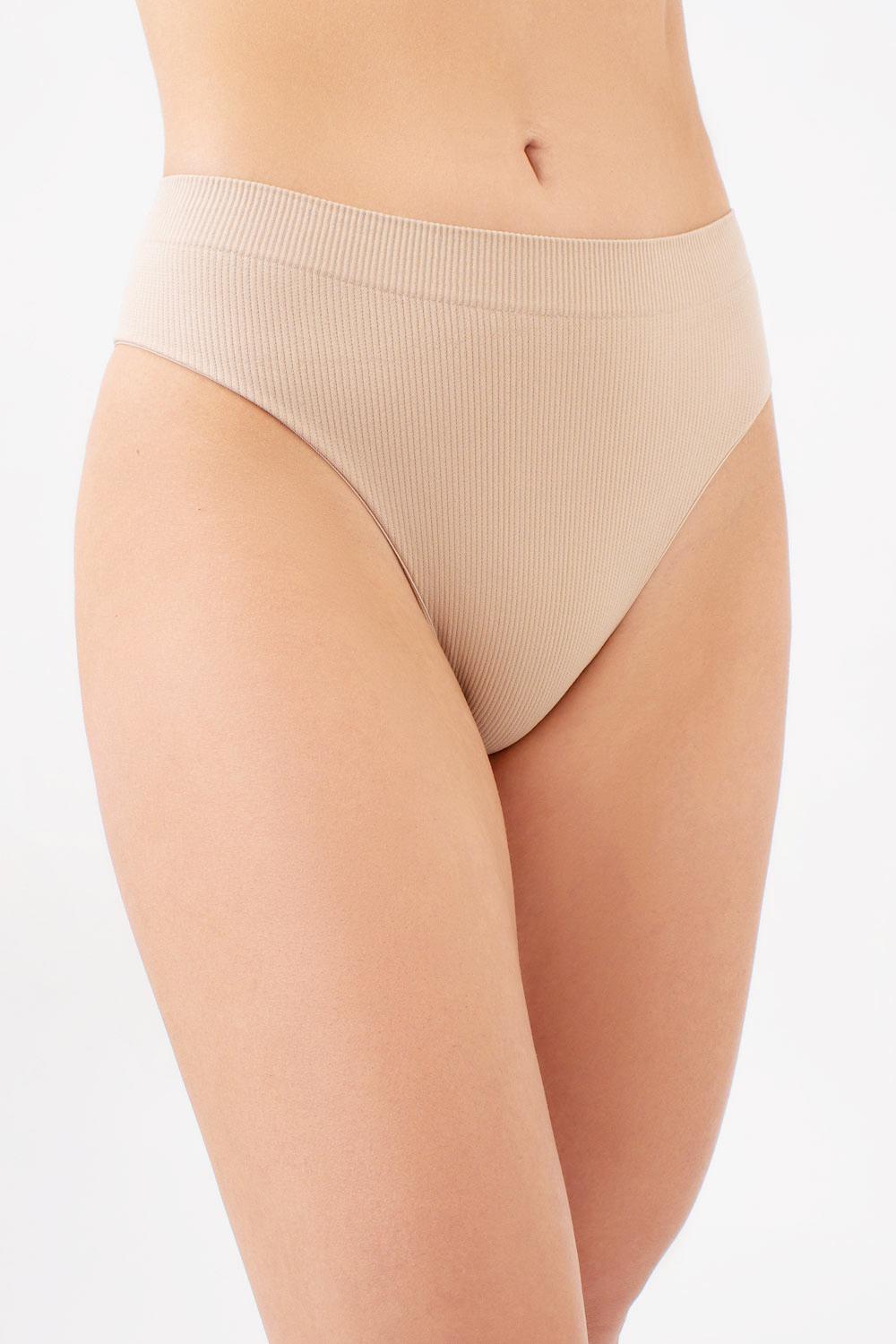 Трусы женские бразилиана Giulia BRASILIAN BRIEFS RIB бесшовные в рубчик S/M Beige (4823116911543) Трусы женские бразилиана Giulia BRASILIAN BRIEFS RIB бесшовные в рубчик S/M Beige (4823116911543)