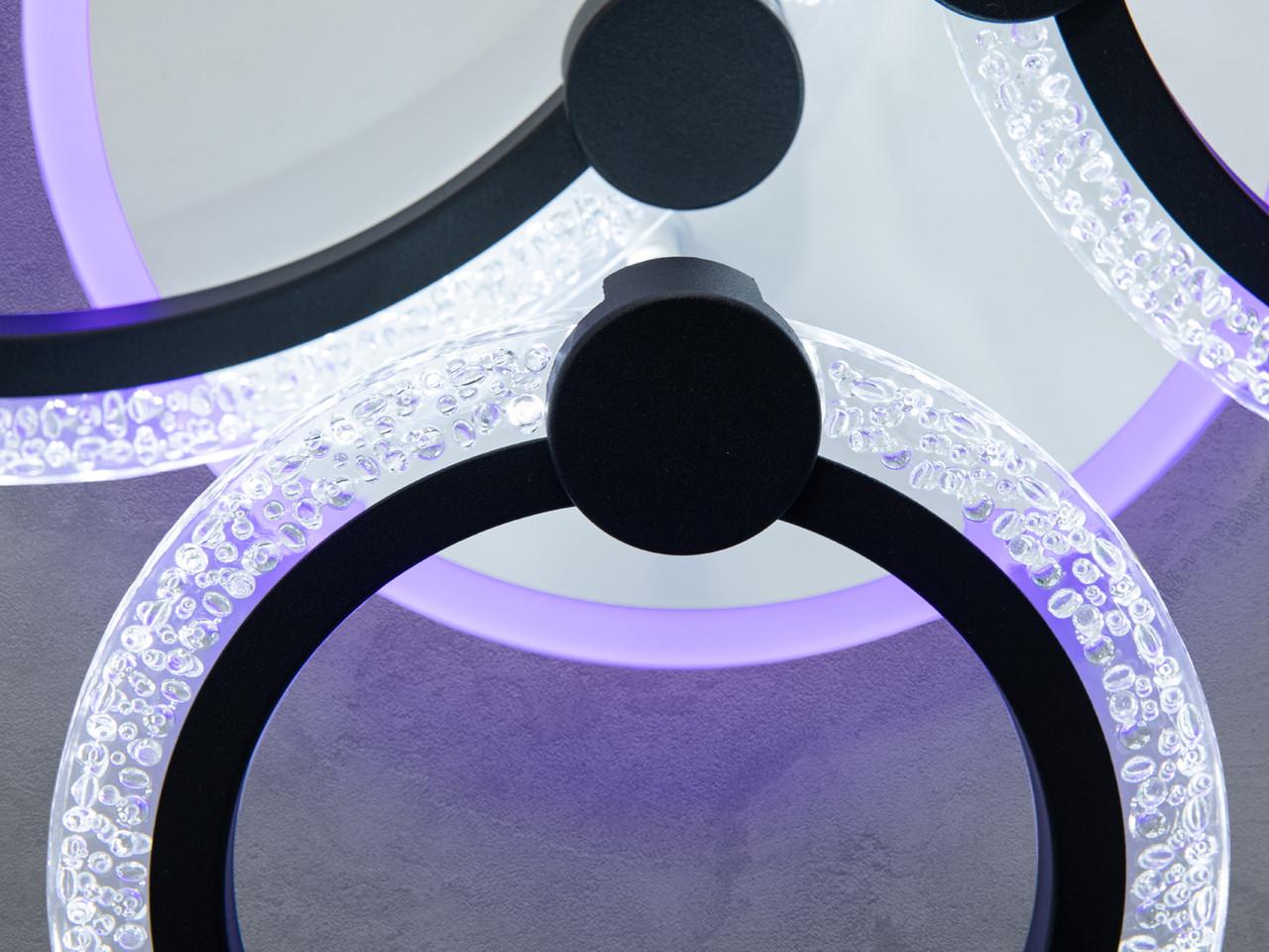 Люстра LED для кухни с подсветкой A8180-3BK-LS 55W на 8м2 Черный (2461100377) - фото 7 Люстра LED для кухни с подсветкой A8180-3BK-LS 55W на 8м2 Черный (2461100377) - фото 7