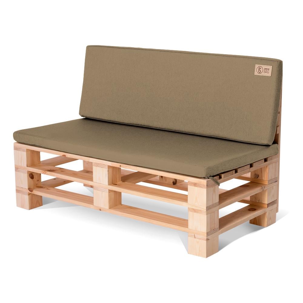 Комплект подушек для садовой мебели SanchoBAG Queens 120x40x10/120х55x10 см Cocoa (pdm-5013-sq110-50)